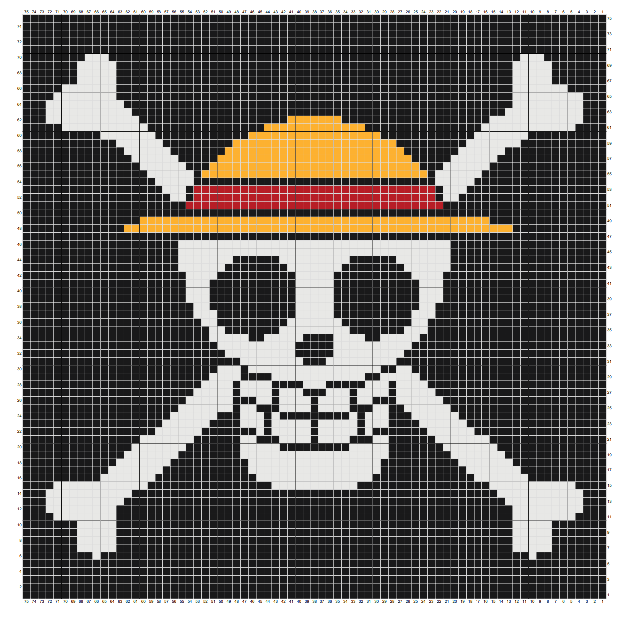One Piece inspire Pillow Pattern